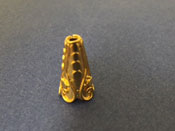 Medium Size Vermeil Cone w/ Wire & Satin Finish Ovals 16mm