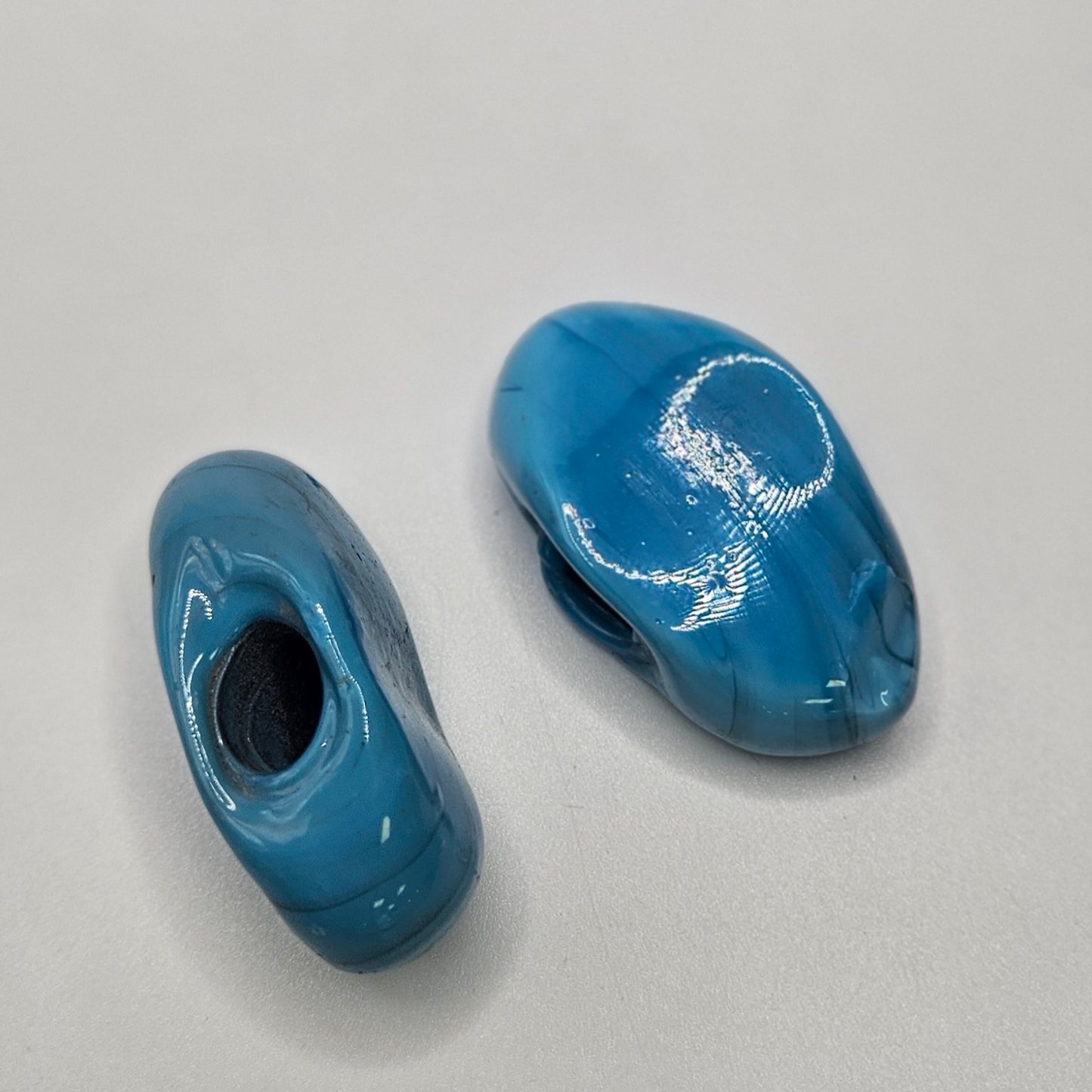 Extra Large Blue Ceramic Beads.