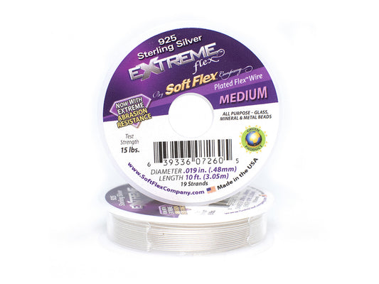 Extreme Soft Flex 0.19 DIA 10 FT STERLING SILVER Plated.