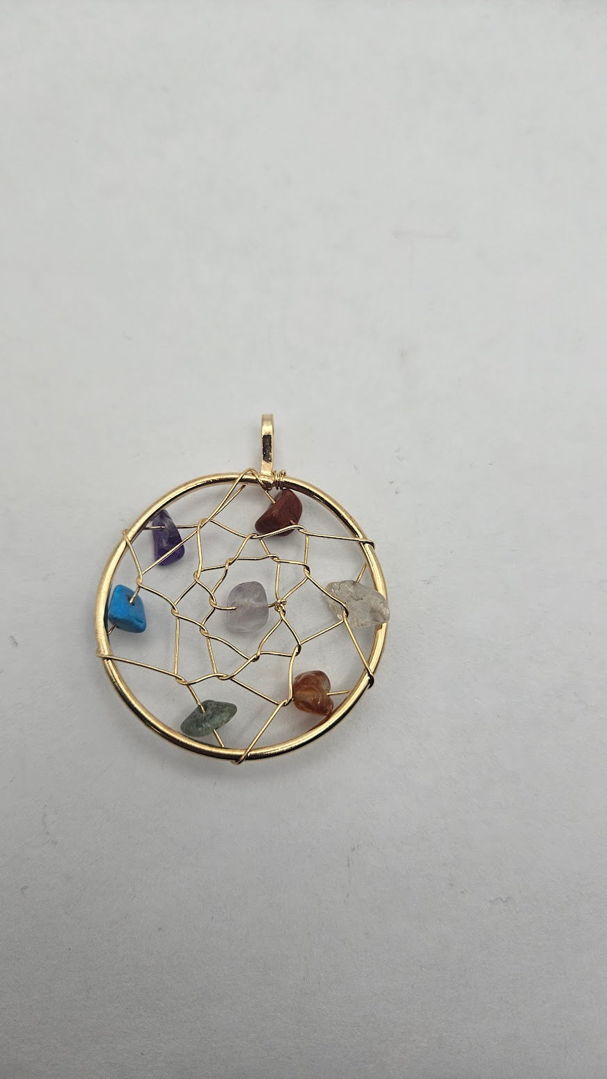 Gold Filled Dream Catcher Pendant.