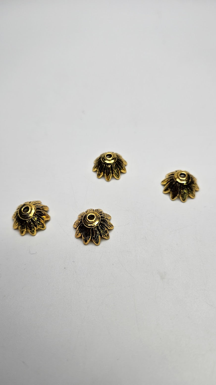 Gold Color Pewter Flower Cap.