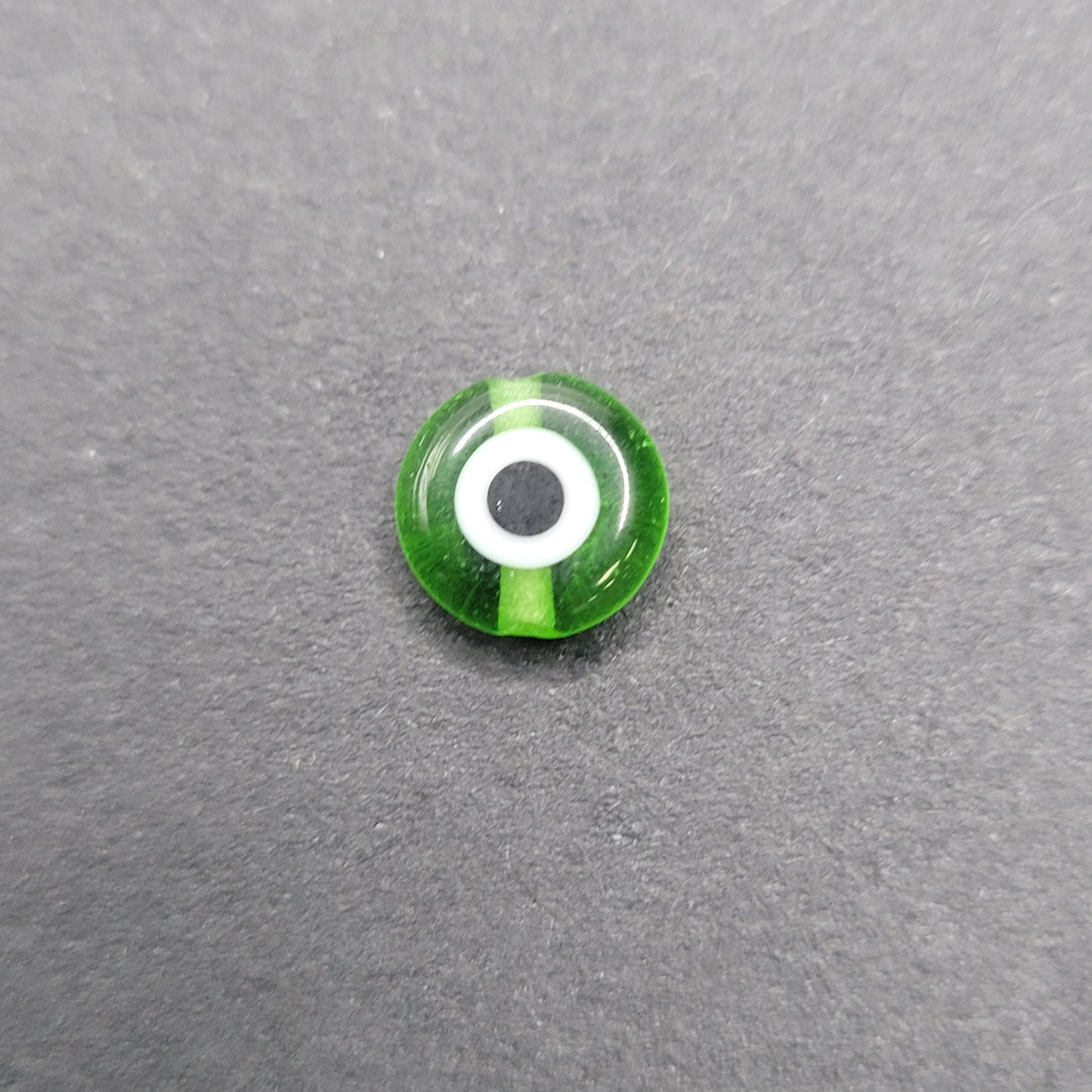 Green Evil Eye Glass Bead Sold Individually.