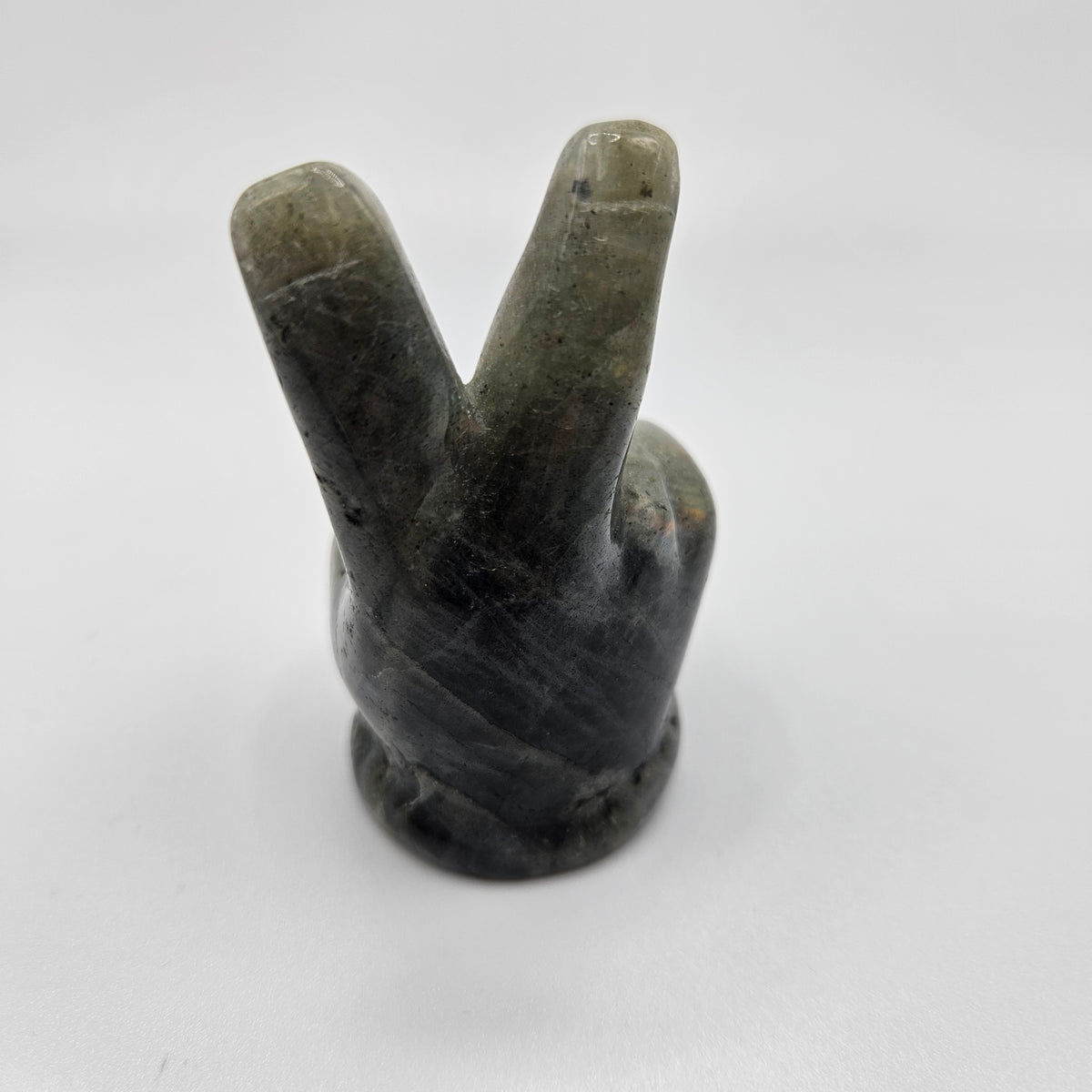 Labradorite Peace Sign Specimen 2 inch.