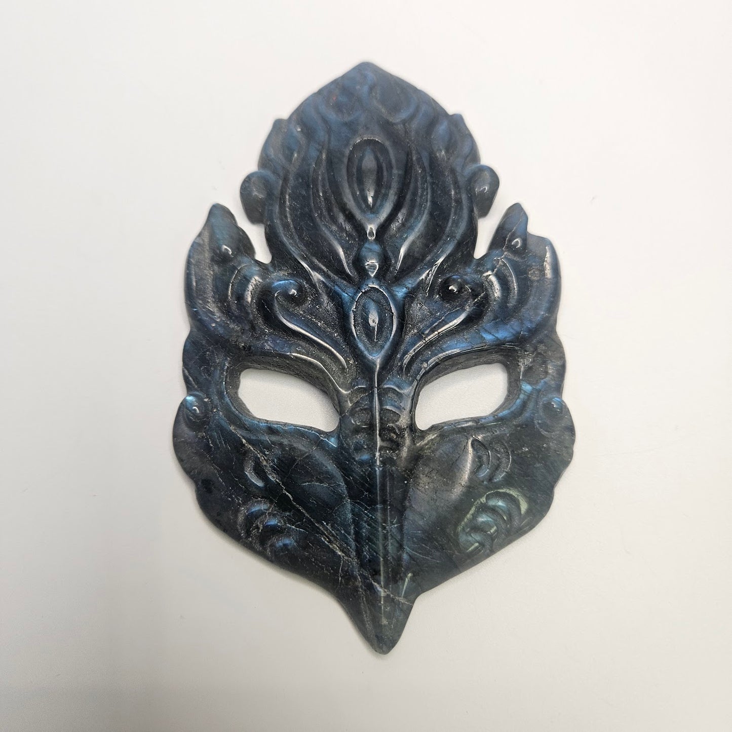 Labradorite Carved Mask.