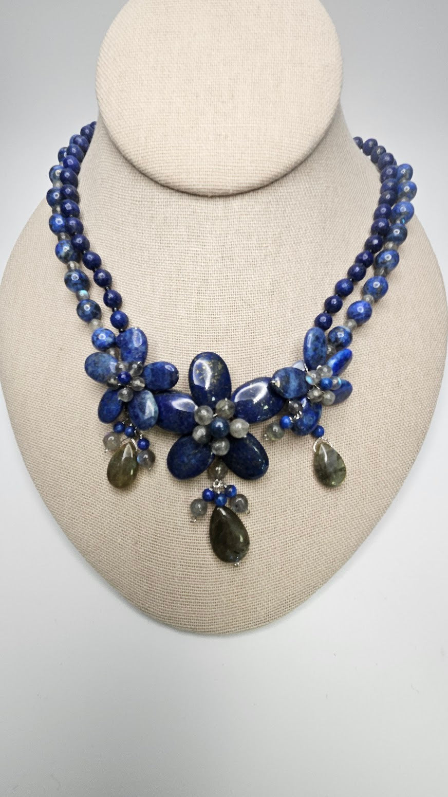 Lapis Flower Necklace.