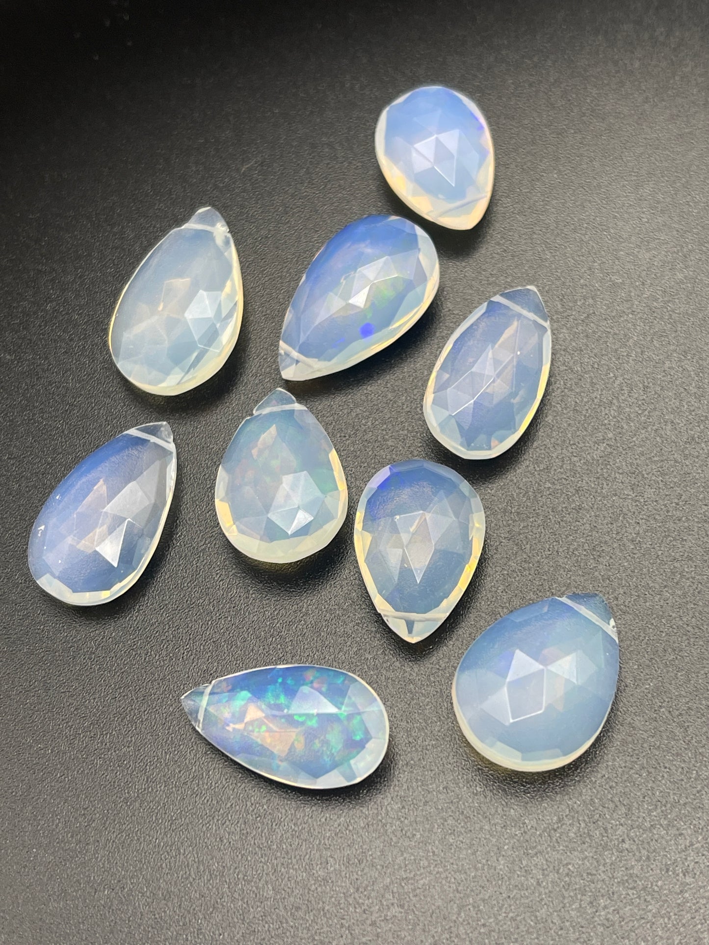 Large Opal Faceted Top Drill Ethiopian Single Bead.