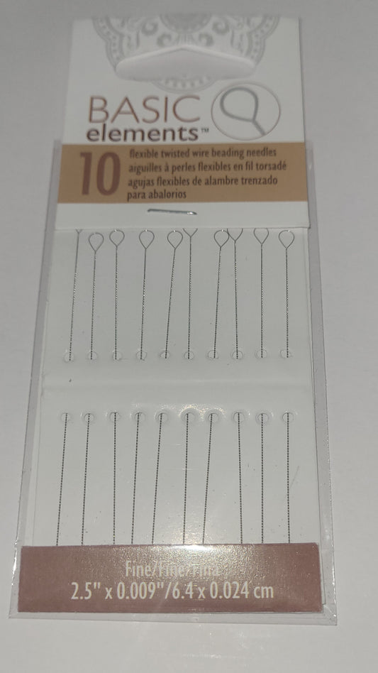 NEEDLE TWISTED WIRE FINE .24MM-10 PACK.