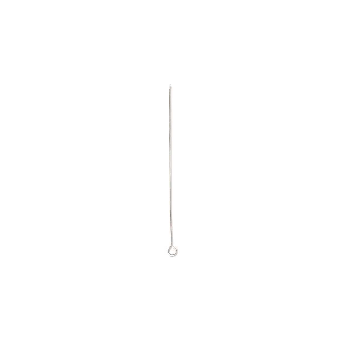 SILVER PLATED 2 INCH EYEPIN 24 GAUGE 144 PIECES.