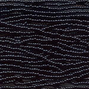 SIZE 11 CZECH GLASS SEED BEADS GUNMETAL 6 STRING HANK.