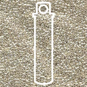 SIZE 11 DELICA SEED BEAD IN GALVANIZED SILVER COLOR.