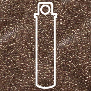 SIZE 11 DELICA SEED BEAD IN METALLIC ROSE GOLD COLOR.