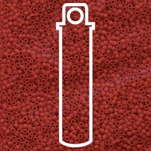 SIZE 11 DELICA SEED BEAD OPAQUE DARK RED.