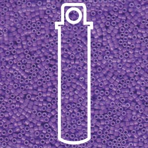 SIZE 11 DELICA SEED BEAD OPAQUE RED/VIOLET COLOR.
