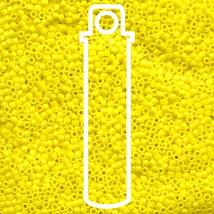SIZE 11 DELICA SEED BEAD IN OPAQUE YELLOW COLOR.