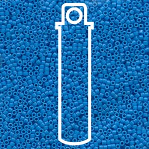 SIZE 11 DELICA SEED BEADS OPAQUE CAPRI BLUE.