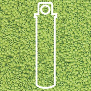 SIZE 11 DELICA SEED BEADS OPAQUE CHARTREUSE.