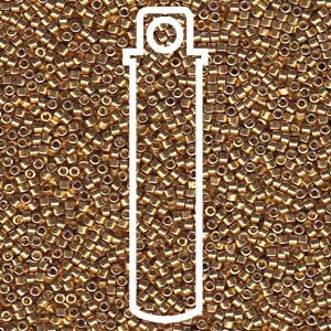 SIZE 11 Delica Duracoat Galvanized Gold.