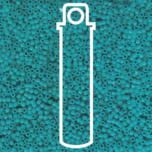 SIZE 11 SEED BEAD DELICA OPAQUE TURQUOISE.