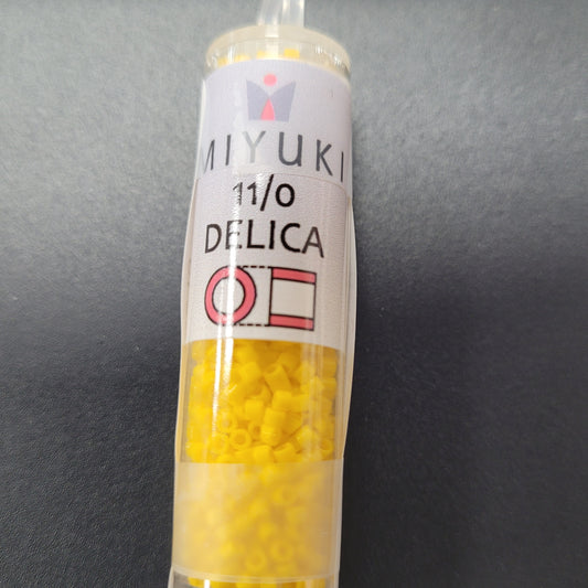 SIZE 11 SEED BEAD OPAQUE CANARY YELLOW COLOR.