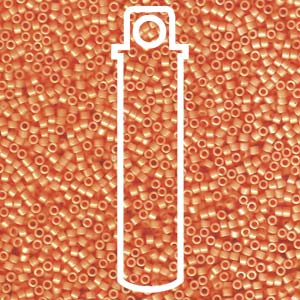 SIZE 11 SEED BEAD OPAQUE MANDARIN.