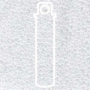 SIZE 11 SEED BEAD WHITE CEYLON.