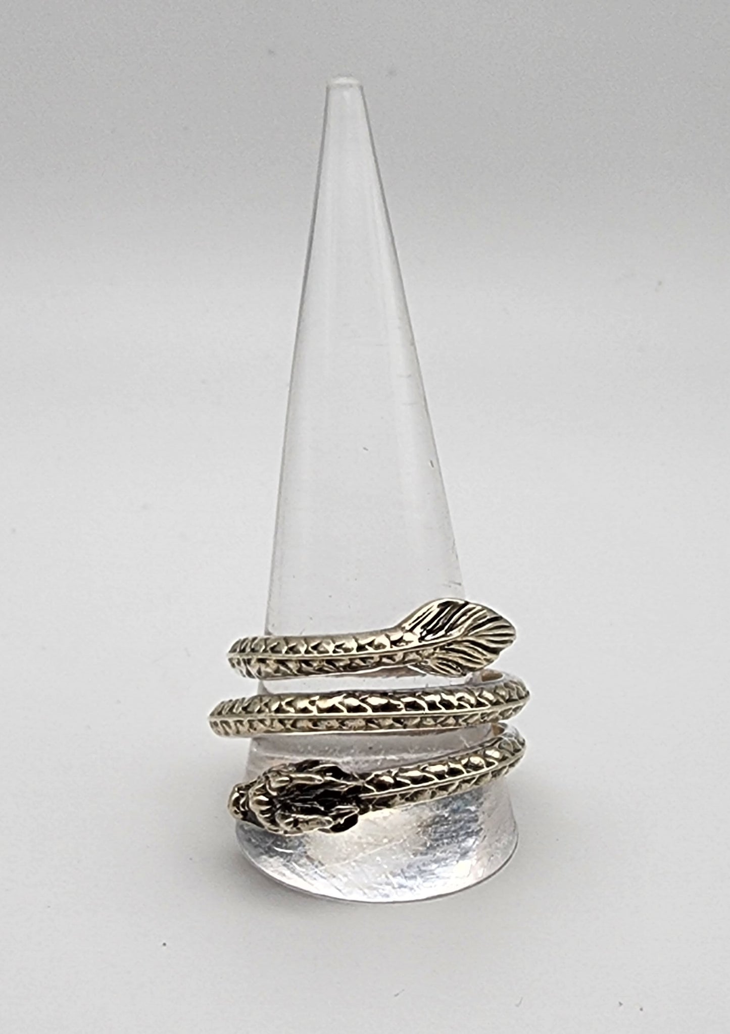 Sterling Silver Dragon Spiral Ring.