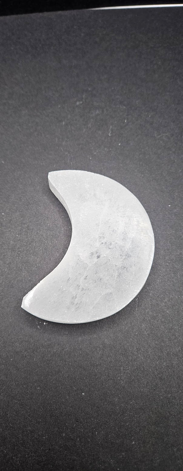 Selenite Moon Plate.