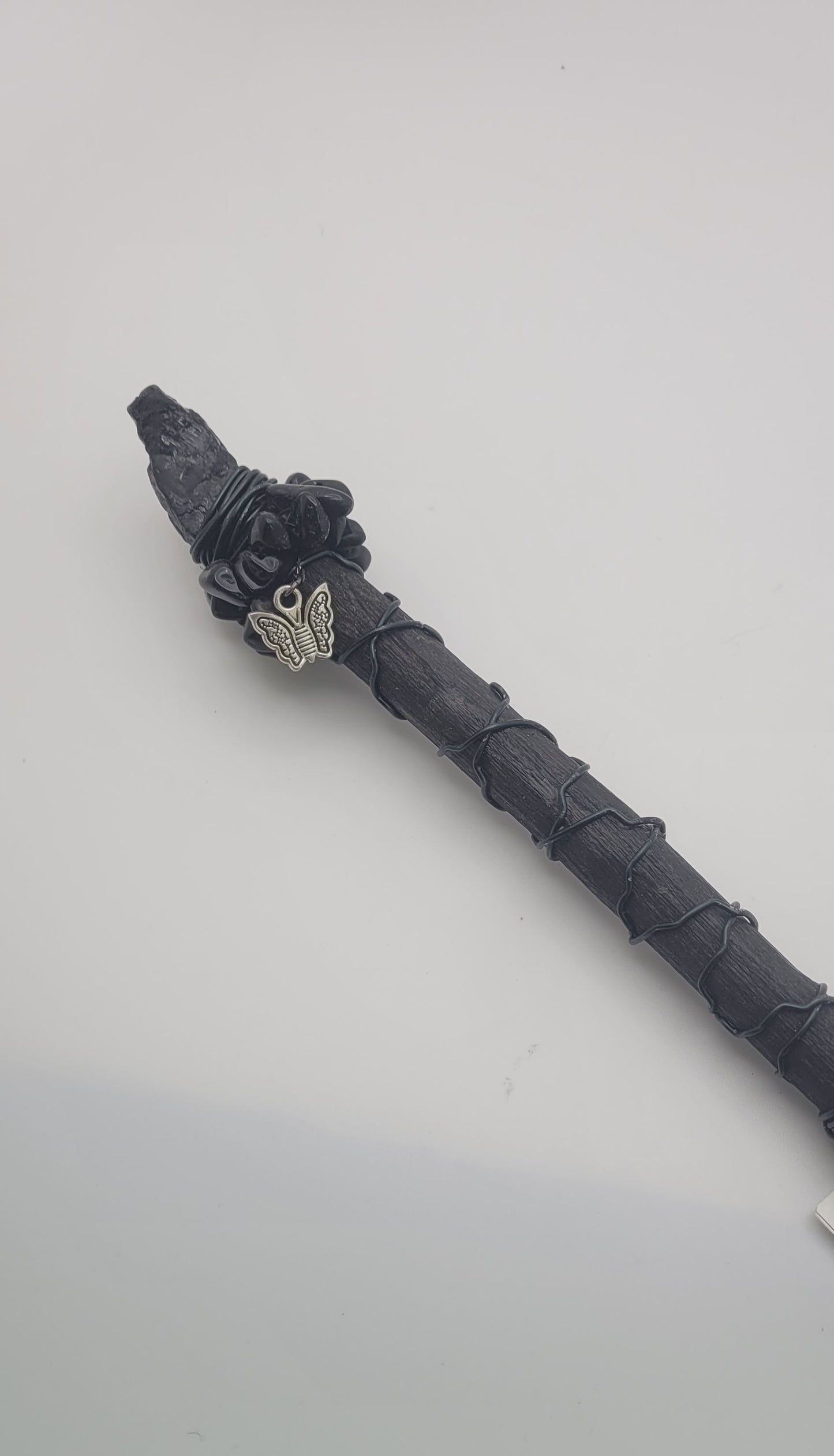 Handmade Shungite and Black Onyx Wand.