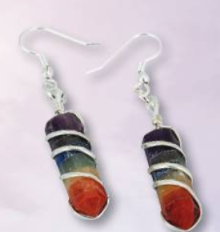 Silver Plated Chakra Coil Earring.