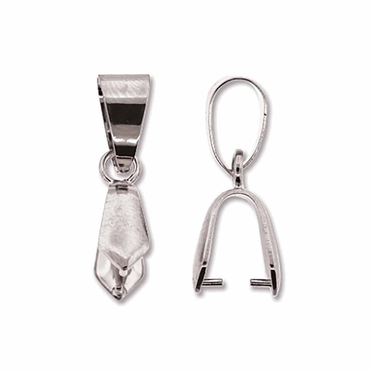 Silver Plated Pinch Bail 8.75mm.