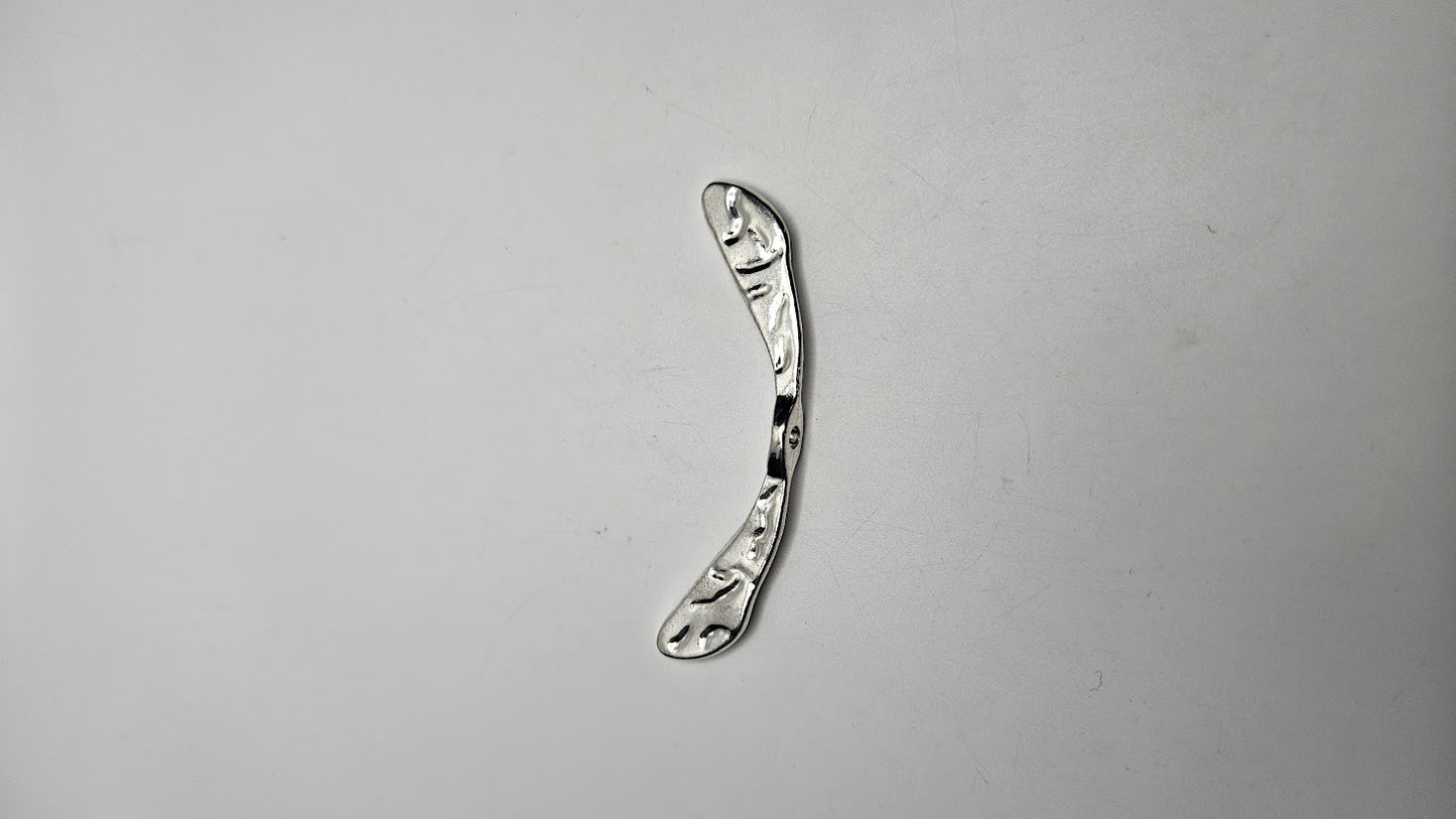 Silver Color Pewter Large Wing Bead.