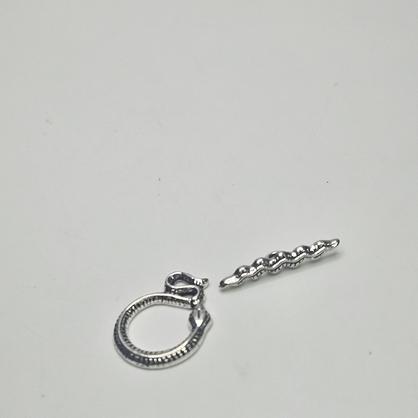 Silver Colored Pewter Snake Togglef.