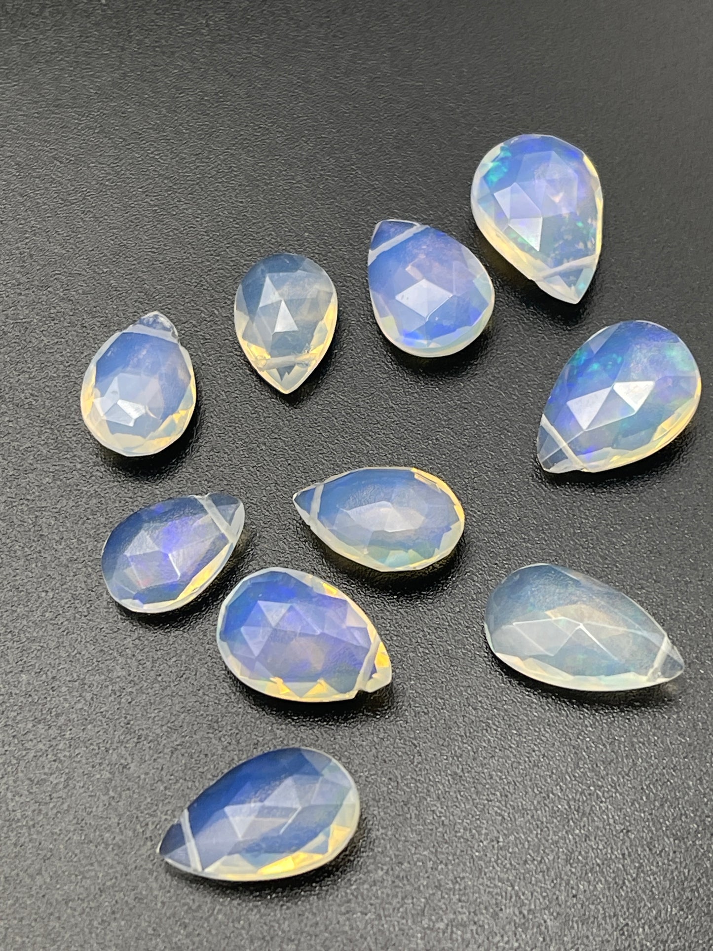 Small Opal Faceted Top Drill Ethiopian Single Bead.