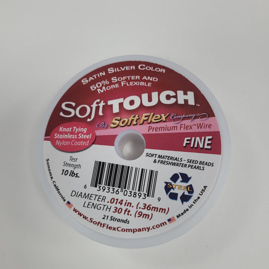 Soft Touch Soft Flex FINE 0.14 DIA 30FT SATIN SILVER.