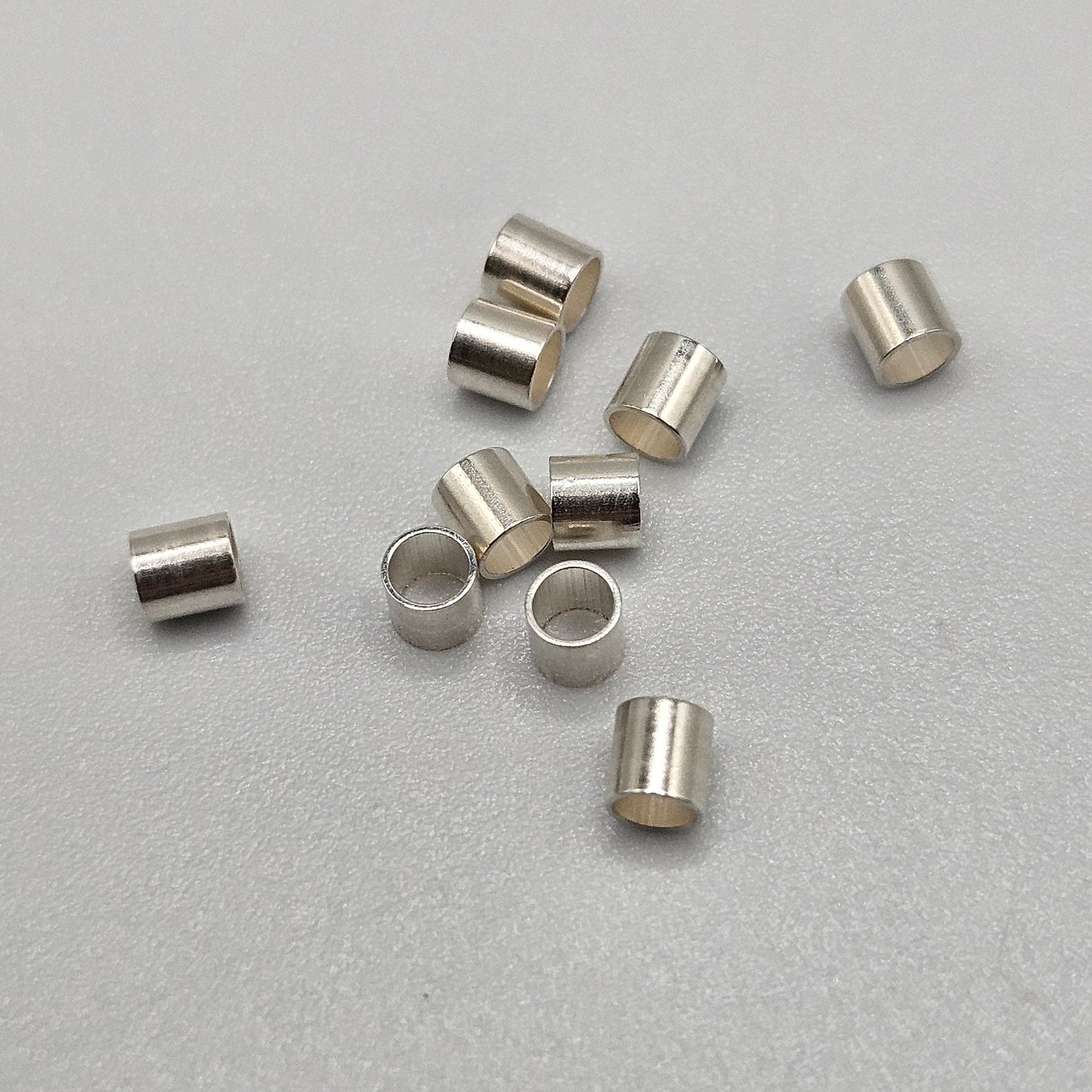 Sterling Silver 3x3mm Crimp Beads.
