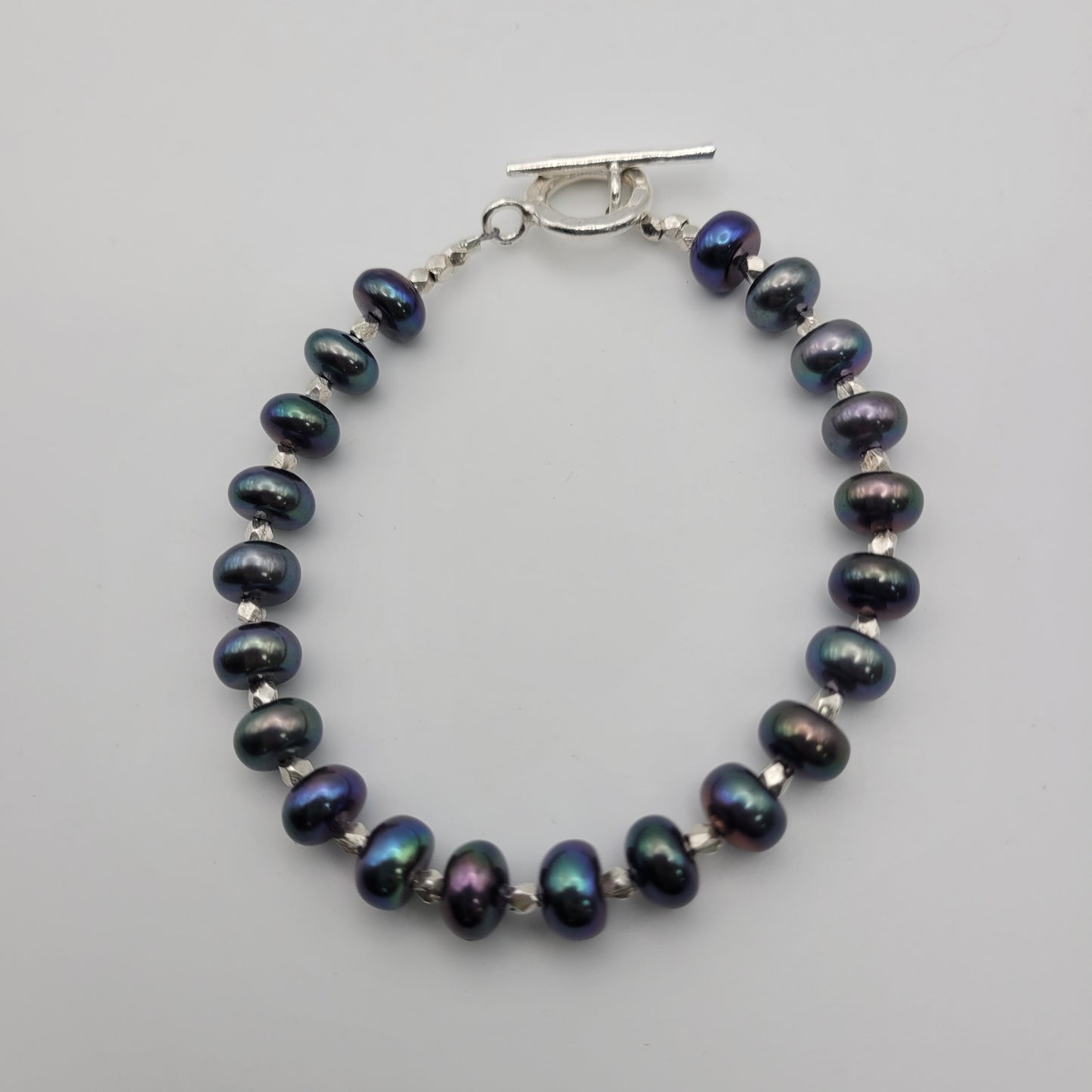 Sterling Silver And Freshwater Pearl Bracelet.