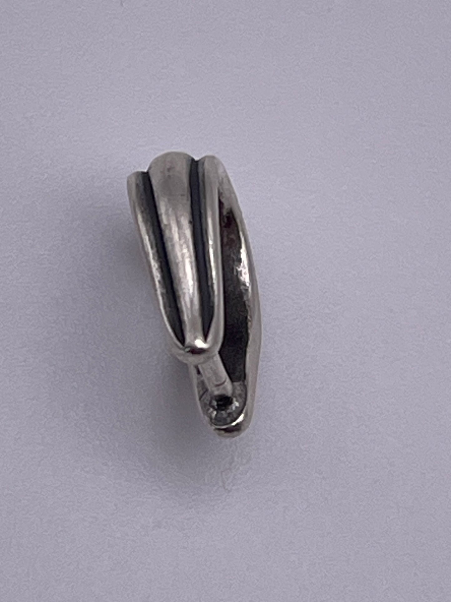 Sterling Silver Bail Stripe 8mm Opening.