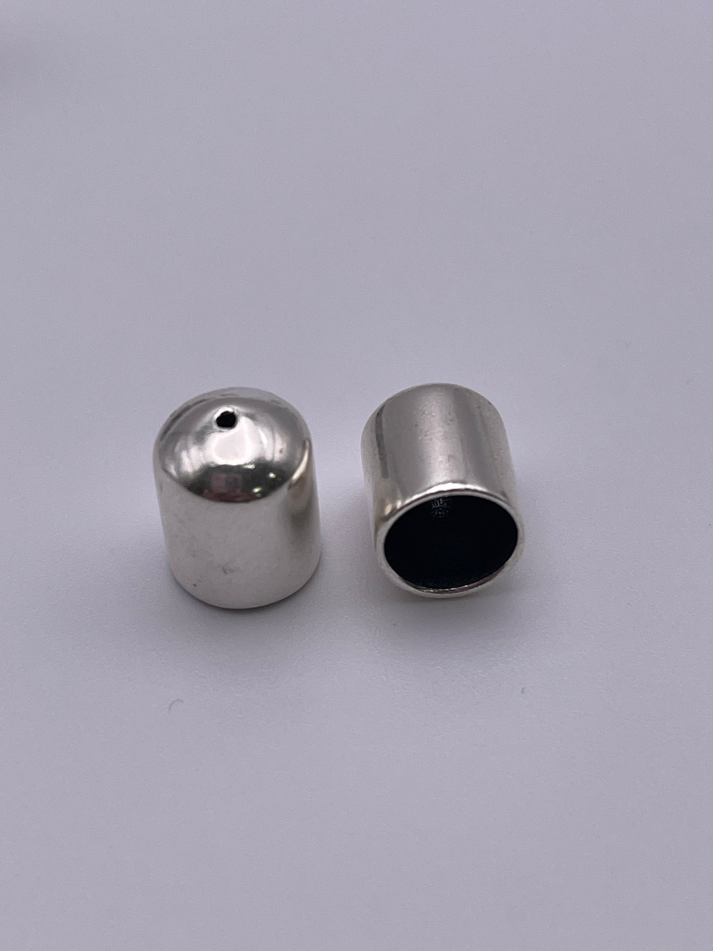 Sterling Silver Bead End 10mm 8mm Hole Single.