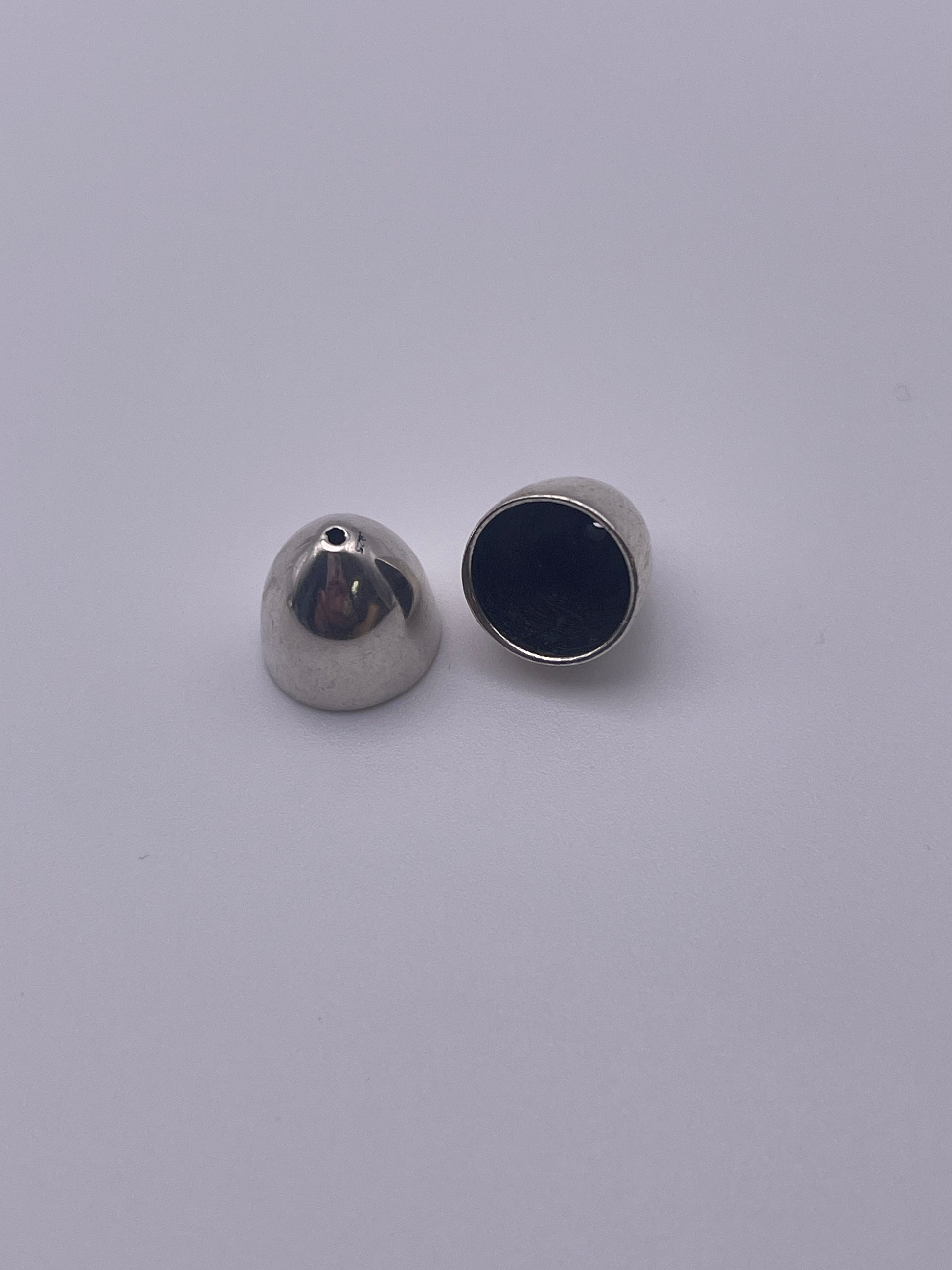 Sterling Silver Bead End 10mm Dome Single.
