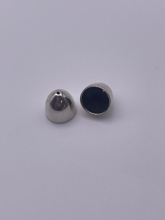 Sterling Silver Bead End 10mm Dome Single.