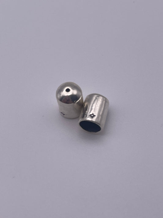 Sterling Silver Bead End 8mm 6mm Hole Single.