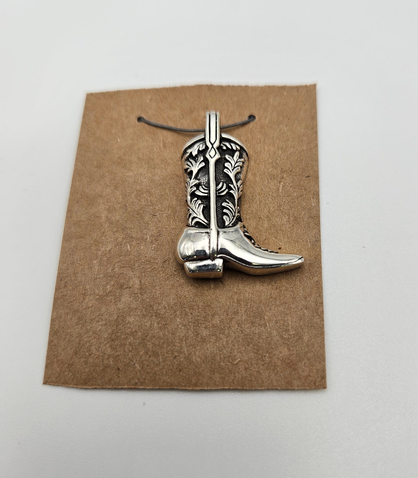 Sterling Silver Cowboy Boot Pendant.