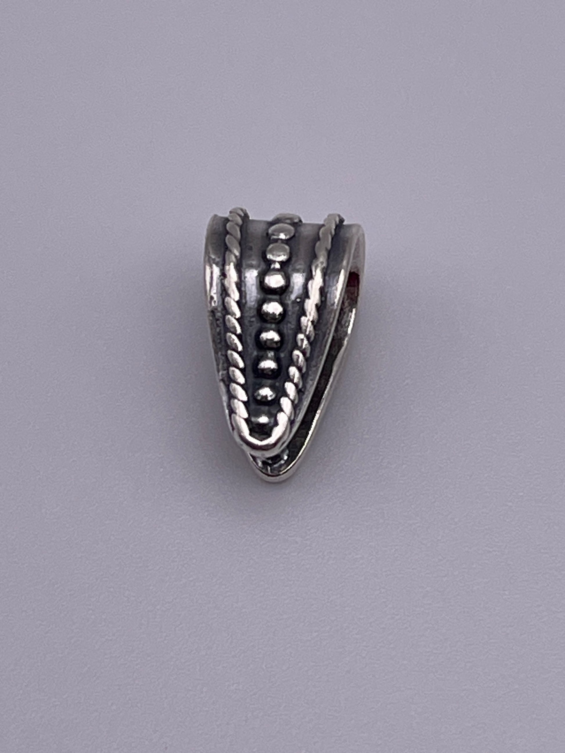 Sterling Silver Dot Bail 1/2” with 8mm Opening.