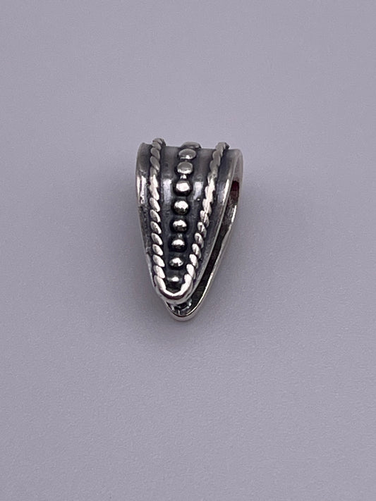 Sterling Silver Dot Bail 1/2” with 8mm Opening.