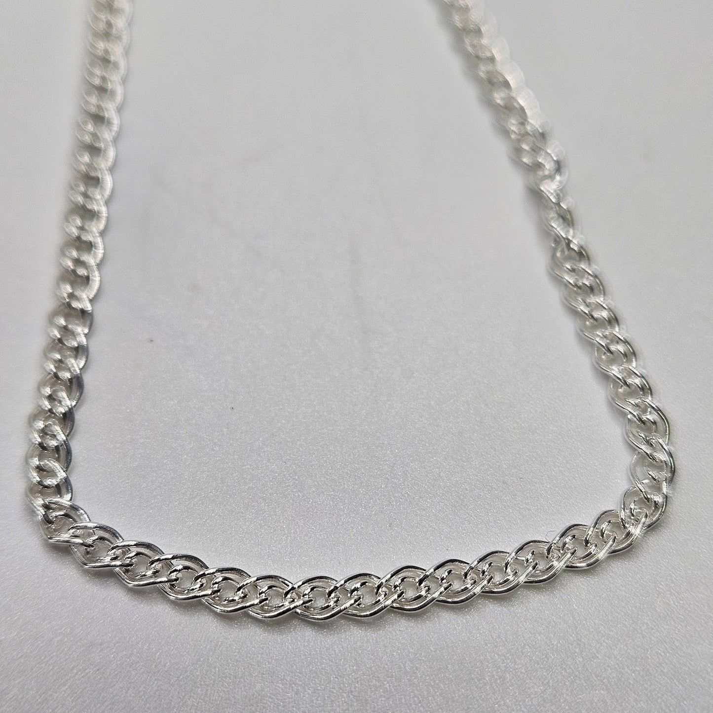 Sterling Silver Double Curb Chain By The Foot.