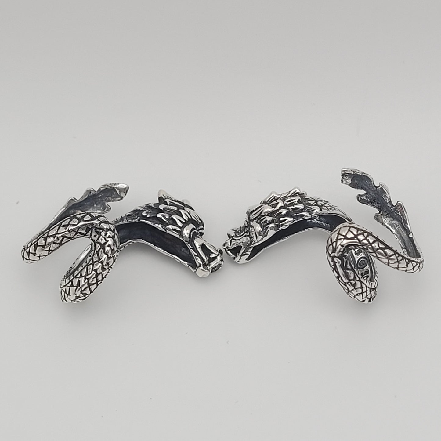 Sterling Silver Dragon Ear Cuffs.