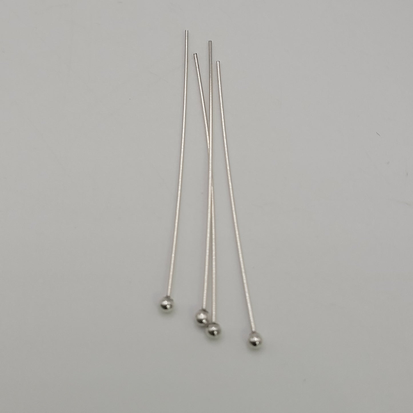 Sterling Silver Head Pin w/Ball 24g 1.5" 10 pack.