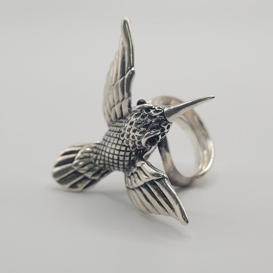 Sterling Silver Hummingbird Ring.