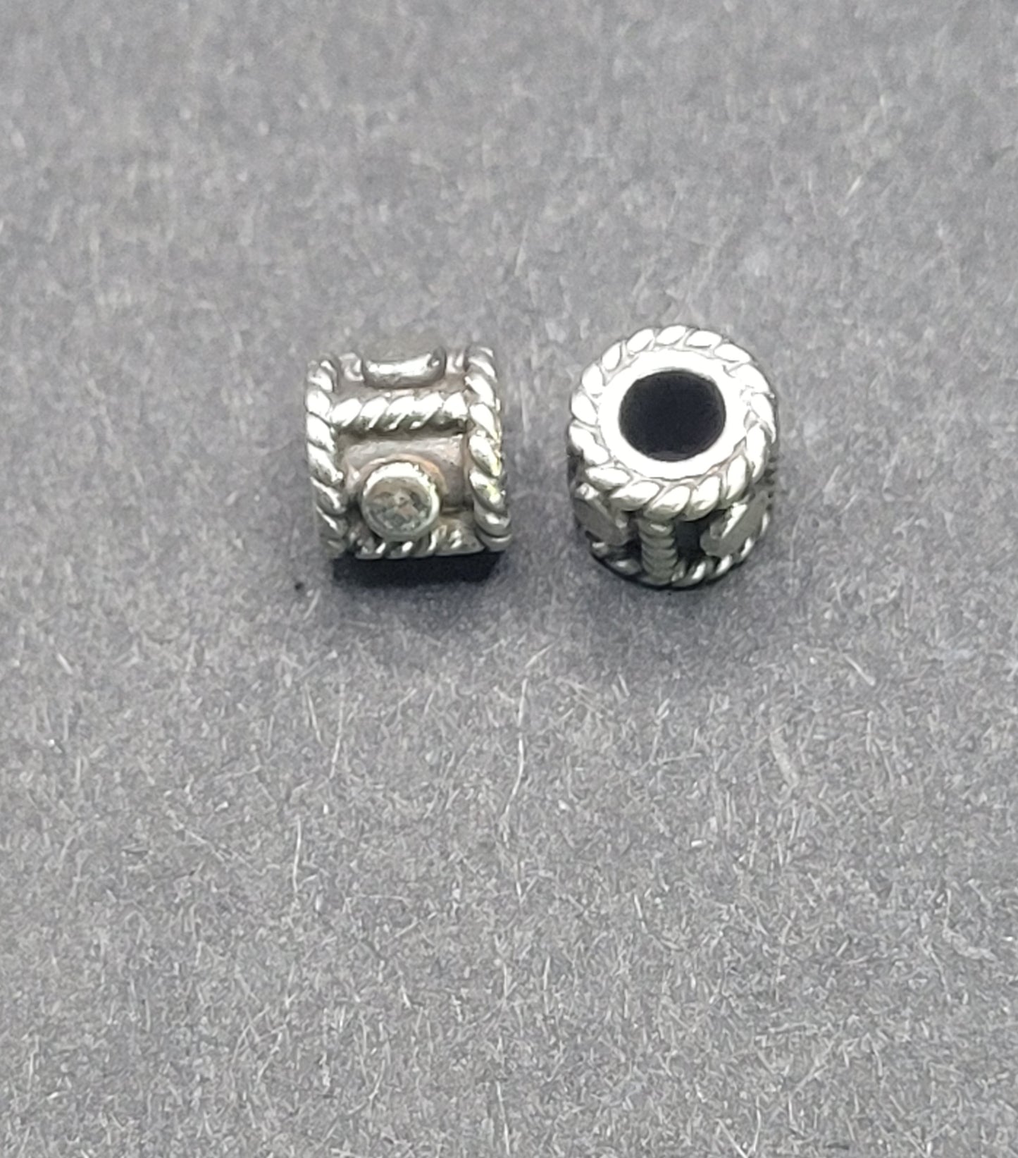 Sterling Silver 1mm Large Hole Tube Spacer Bead.
