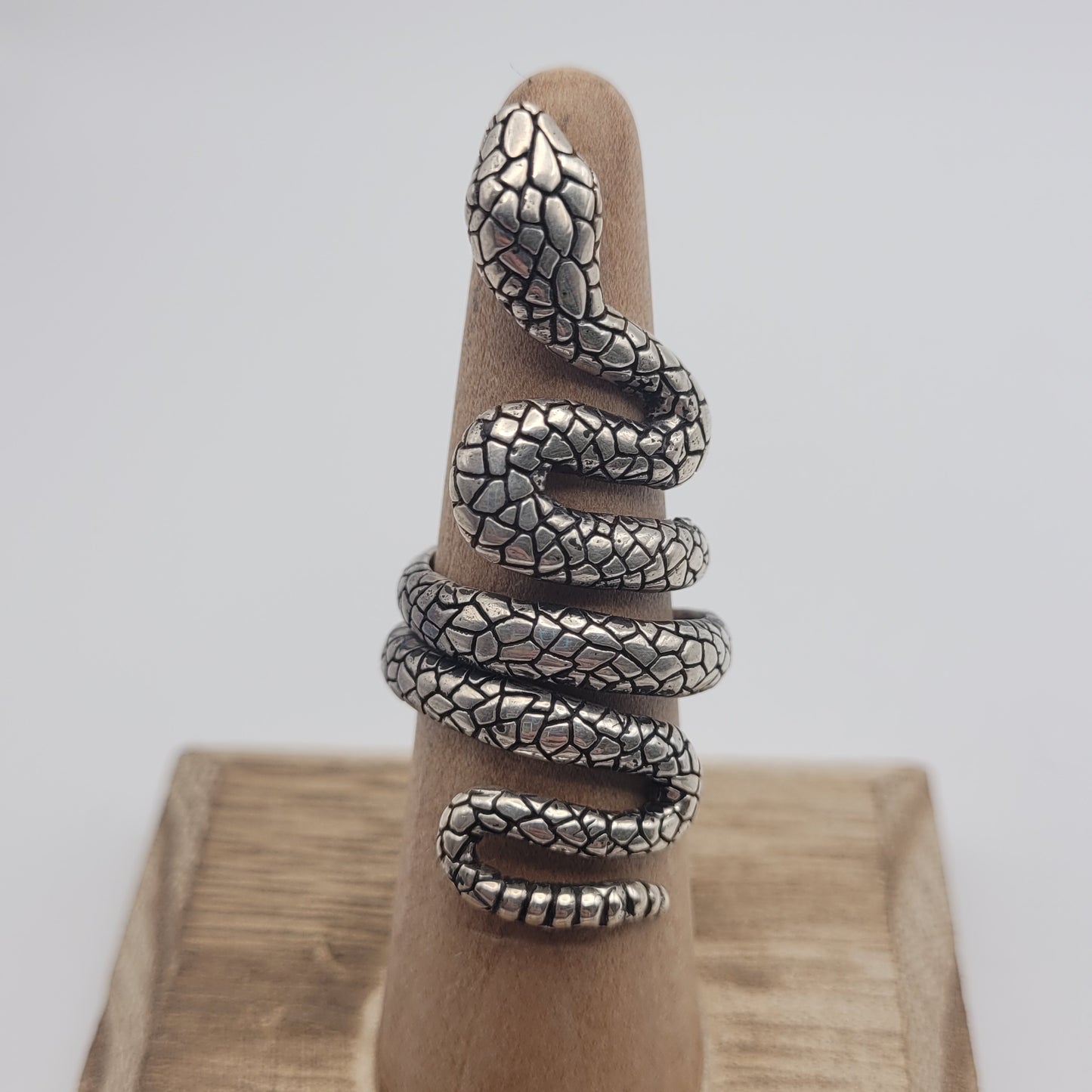 Sterling Silver Large Snake Ring.